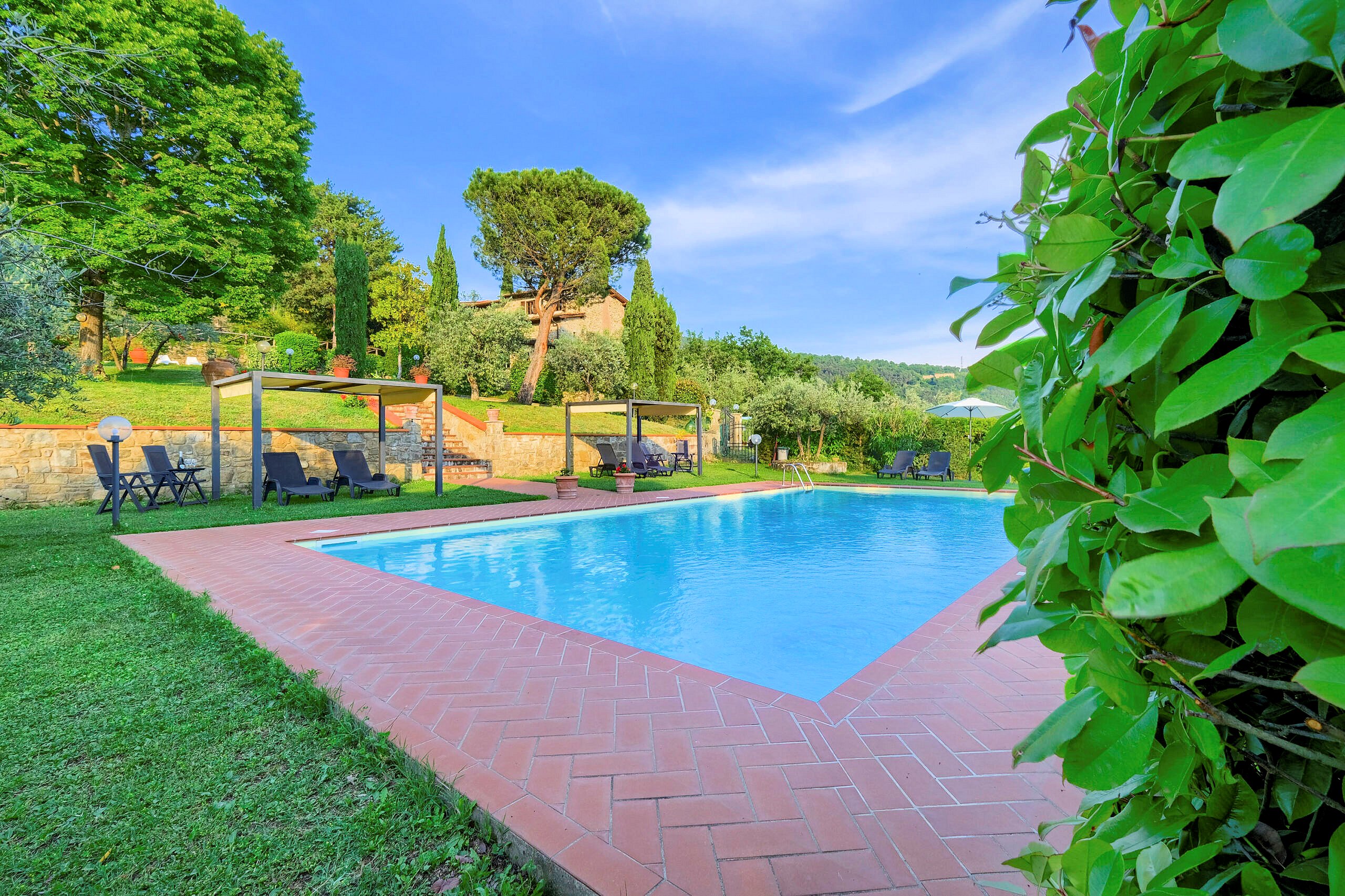 Tuscan style farmhouse with swimming pool park and outbuilding in the panoramic Reggello area
