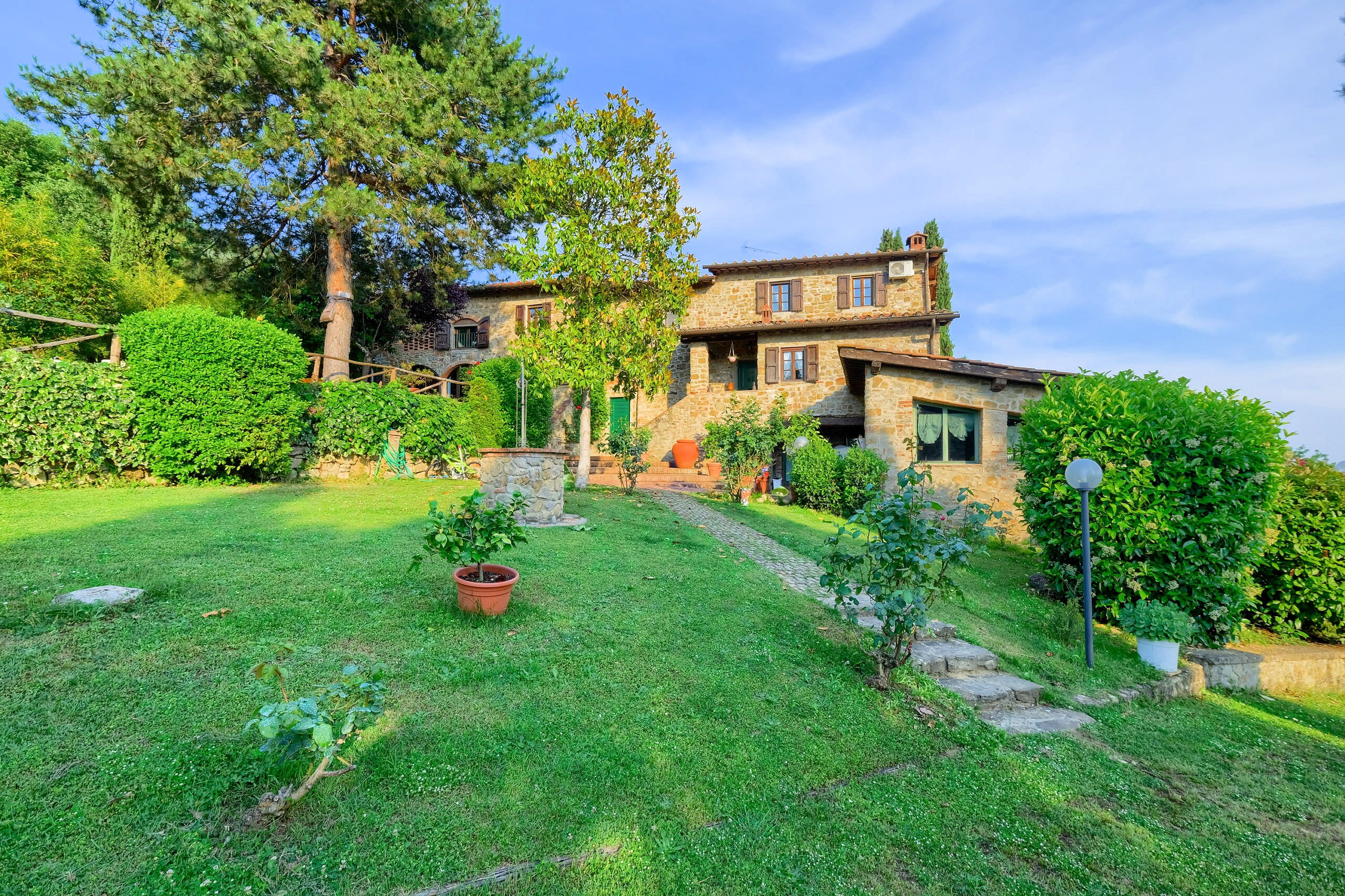 Tuscan style farmhouse with swimming pool park and outbuilding in the panoramic Reggello area