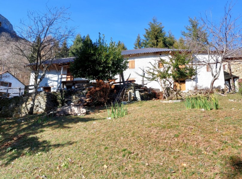 Typical mountain farmhouse with large land