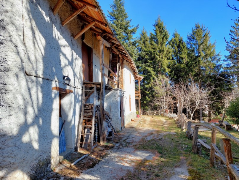 Typical mountain farmhouse with large land