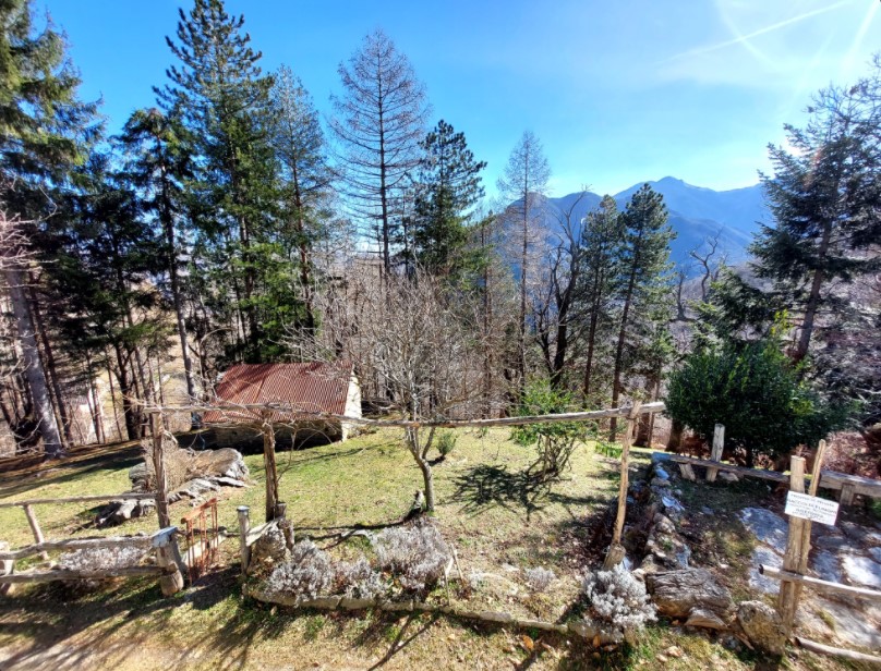 Typical mountain farmhouse with large land