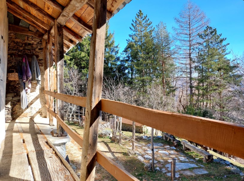 Typical mountain farmhouse with large land