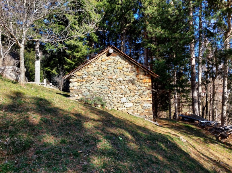 Typical mountain farmhouse with large land