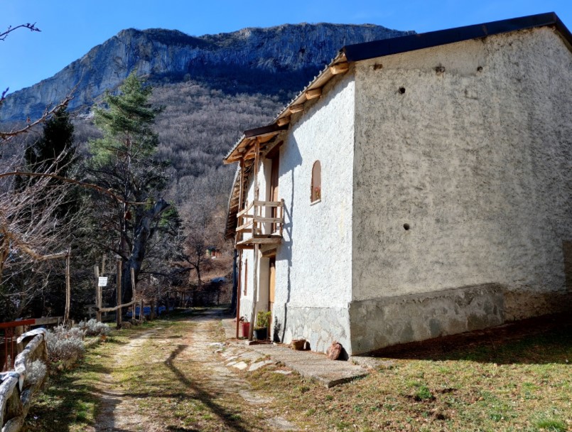 Typical mountain farmhouse with large land