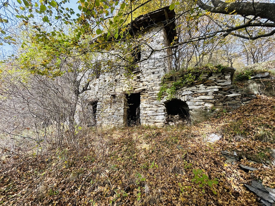 Detached house with land and stone farmhouse.