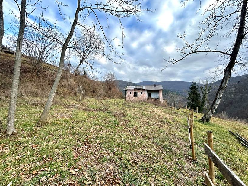 Farmhouse with land and private water source.