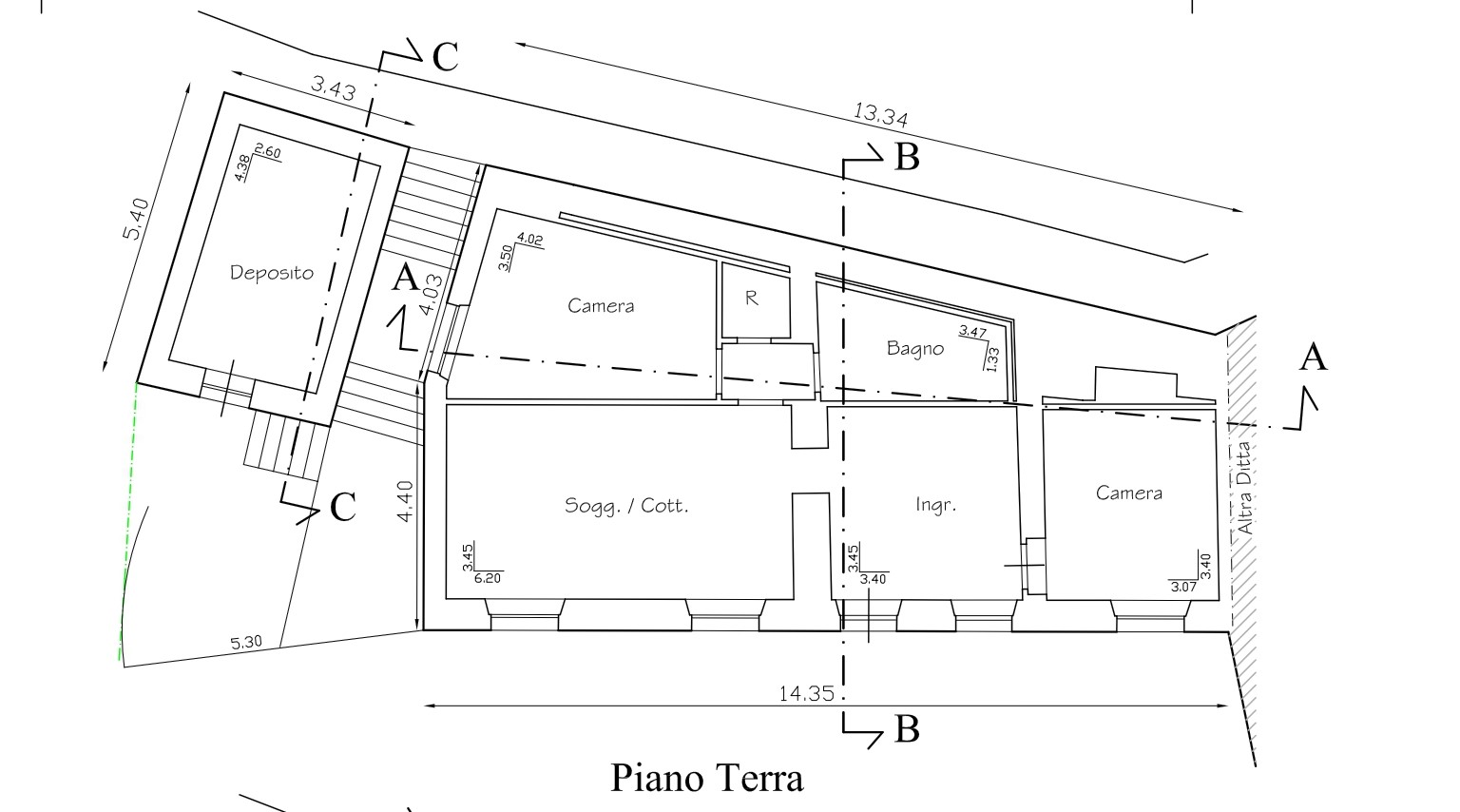 Rustic house with approved renovation project into three apartments in Cogorno, Lavagna