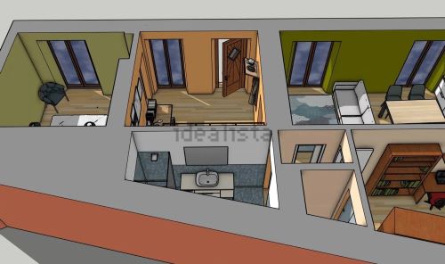 Rustic house with approved renovation project into three apartments in Cogorno, Lavagna