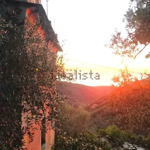 Rustic house with approved renovation project into three apartments in Cogorno, Lavagna