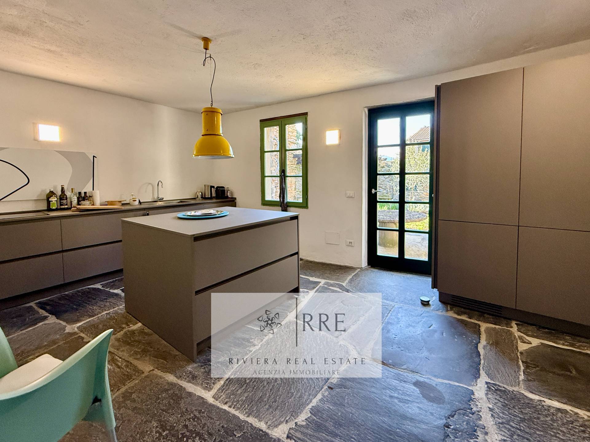 Semi-detached house with terrace overlooking the valley in Aquila d’Arroscia