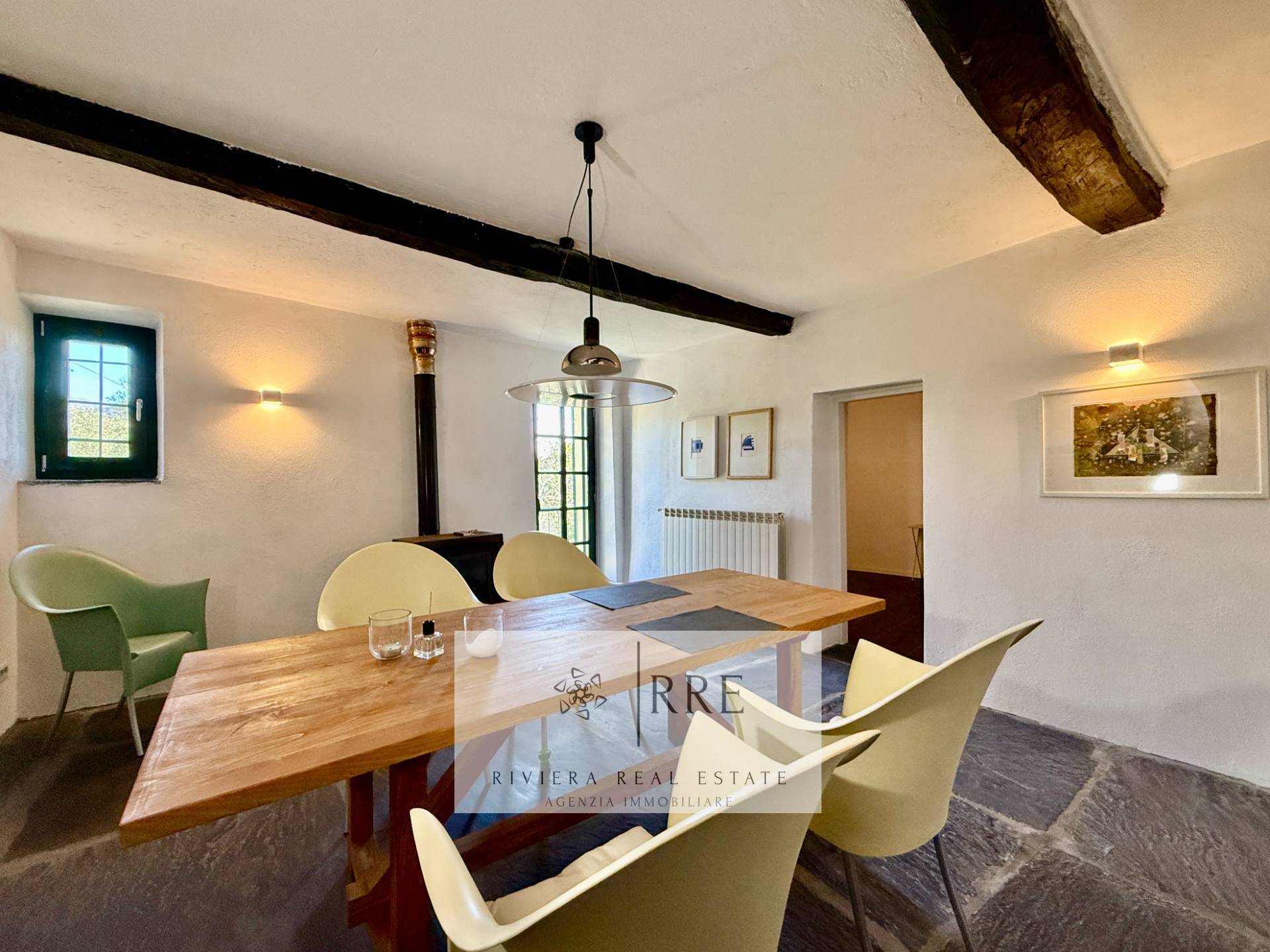Semi-detached house with terrace overlooking the valley in Aquila d’Arroscia