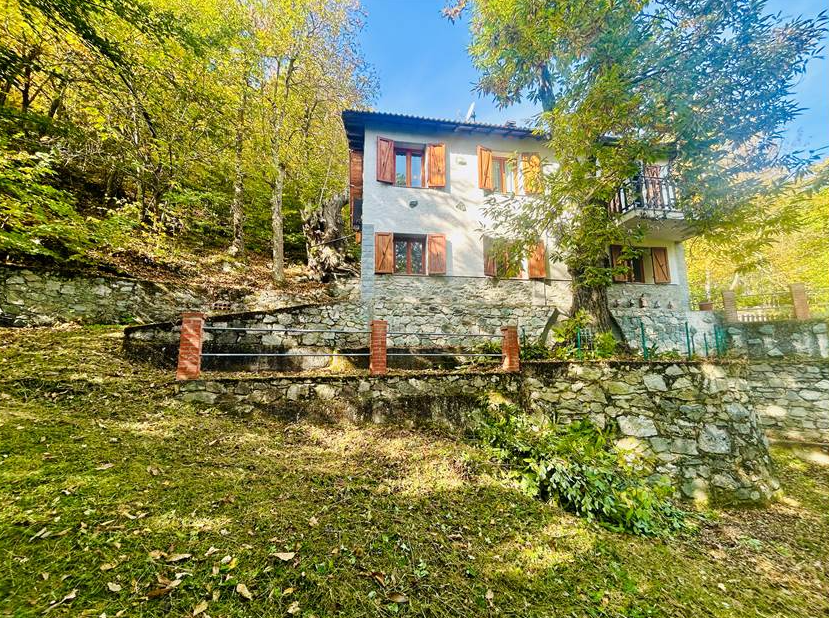 Detached villa with surrounding land.
