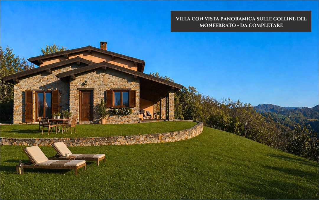 Panoramic Villa in Monferrato with Over 2 Hectares of Private Land – Rare Opportunity to Complete and Customize