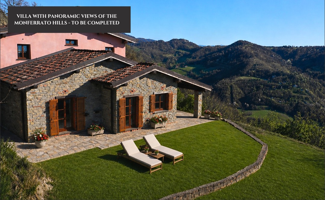 Panoramic Villa in Monferrato with Over 2 Hectares of Private Land – Rare Opportunity to Complete and Customize