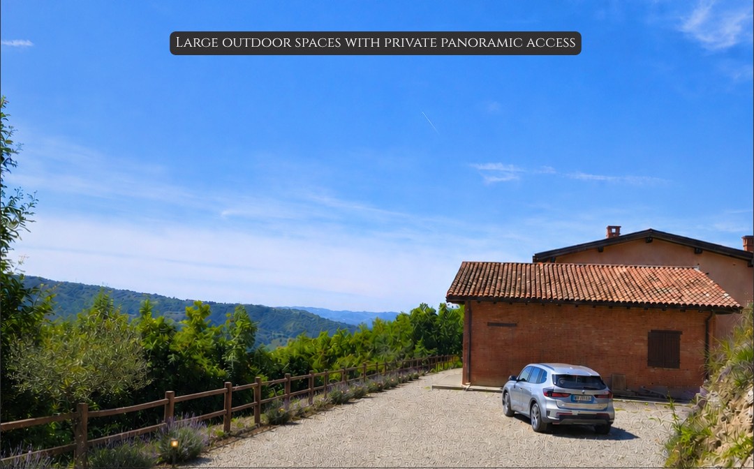 Panoramic Villa in Monferrato with Over 2 Hectares of Private Land – Rare Opportunity to Complete and Customize