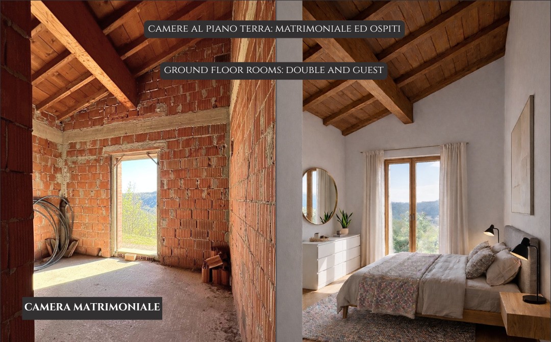 Panoramic Villa in Monferrato with Over 2 Hectares of Private Land – Rare Opportunity to Complete and Customize