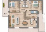 Apartment of 136 sqm with seaview with garden and terrace for sale in Chiavari in the Liguria region, Italy