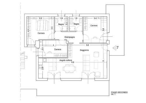 Apartment of 136 sqm with seaview with garden and terrace for sale in Chiavari in the Liguria region, Italy