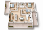 Apartment of 136 sqm with seaview with garden and terrace for sale in Chiavari in the Liguria region, Italy