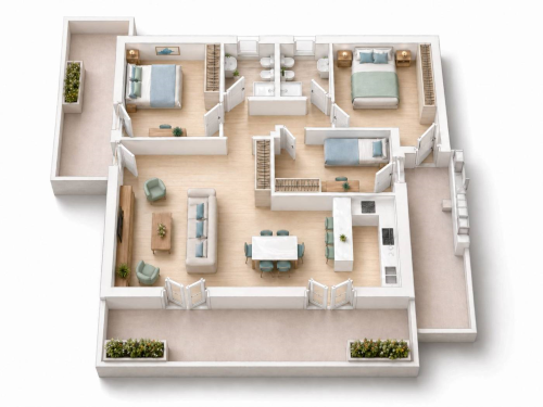 Apartment of 136 sqm with seaview with garden and terrace for sale in Chiavari in the Liguria region, Italy
