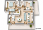 Apartment of 136 sqm with seaview with garden and terrace for sale in Chiavari in the Liguria region, Italy