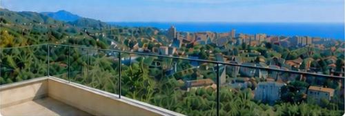 Apartment of 136 sqm with seaview with garden and terrace for sale in Chiavari in the Liguria region, Italy