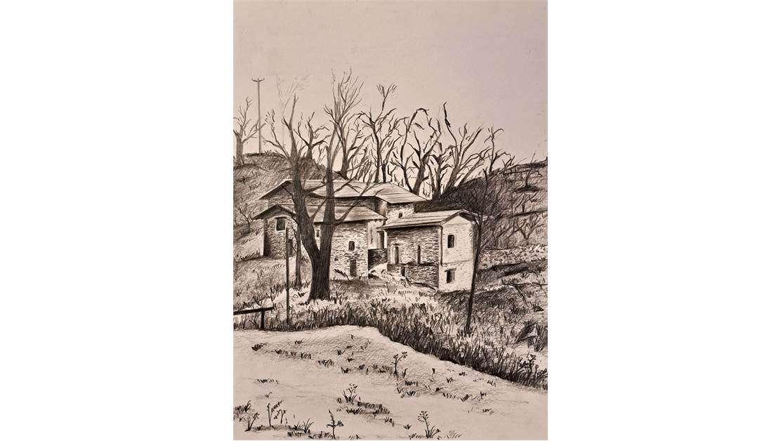 Three rustic stone house sourraunding by 7500 sqm of private land