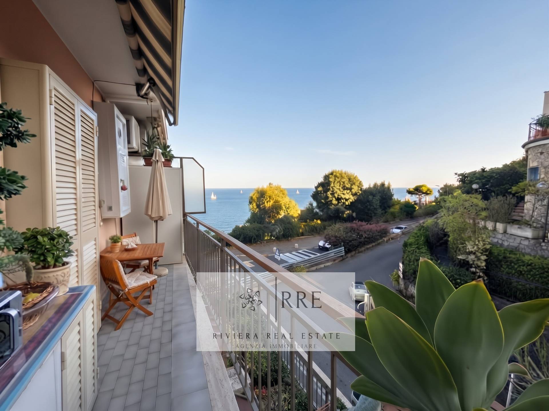 Charming two-room flat with seand an exclusive 50m² sun terrace ina views  Cervo, Liguria, Italy