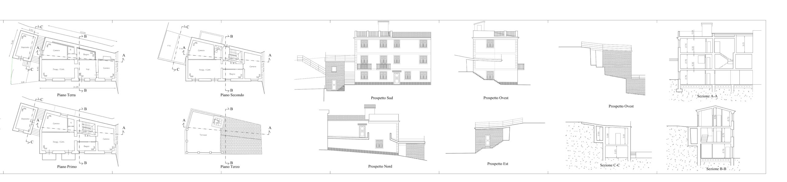Rif. 5001 – Cogorno – a pochi minuti da Lavagna – Vista mare – Rustico con progetto approvato di ristrutturazione in tre appartamenti per un totale di