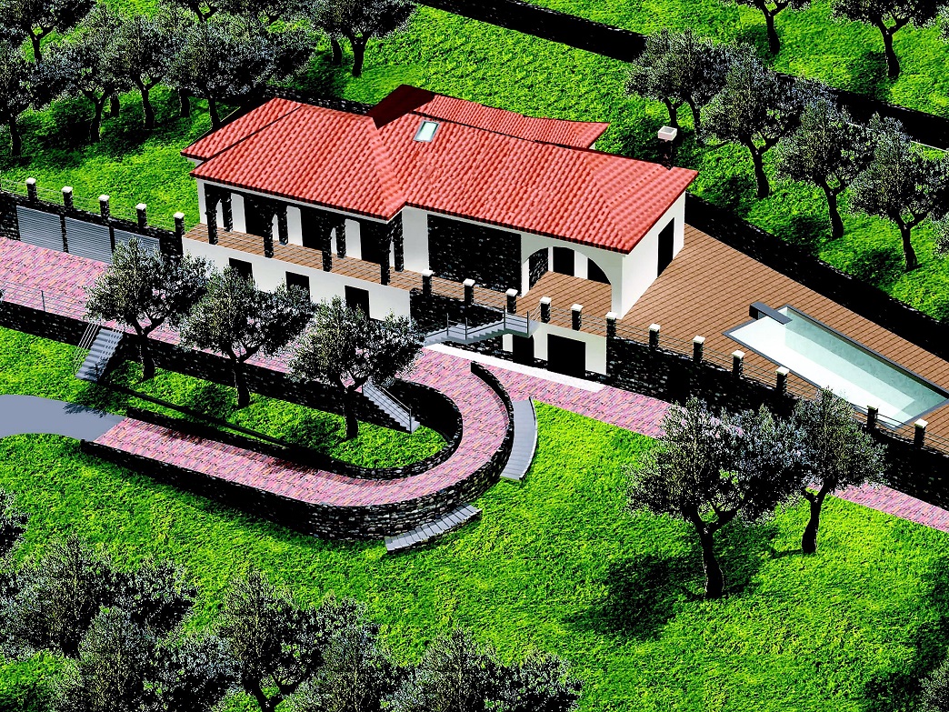 Chiavari – Rialto – Detached villa on the first hill – Complete sea view of the entire Gulf of Tigullio – Two hundred and seventy square meters immer