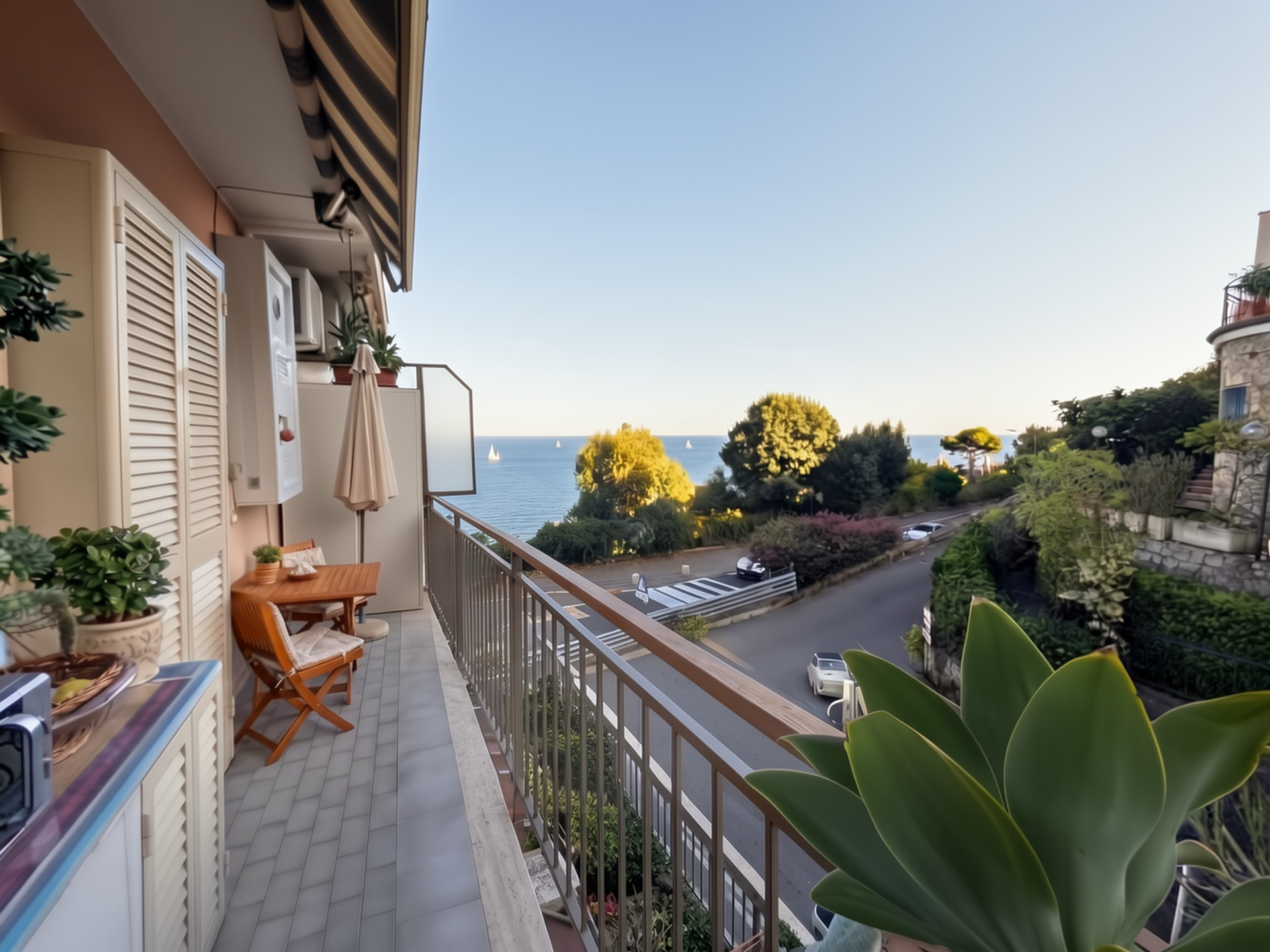 Charming two-room flat with seand an exclusive 50m² sun terrace ina views  Cervo, Liguria, Italy
